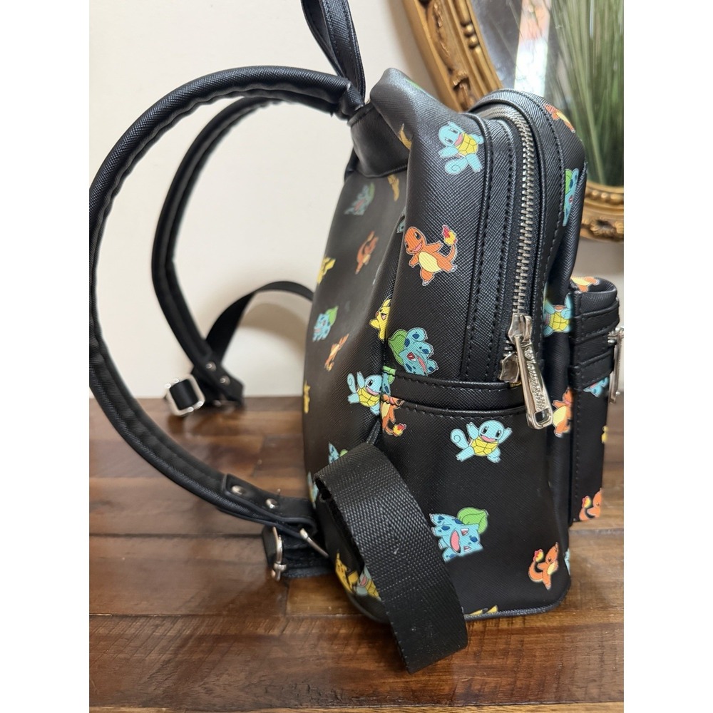 Loungefly Pokémon Mini Backpack Pikachu Bulbasaur Charmander Squirtle READ - Picture 4 of 16